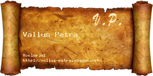 Vallus Petra névjegykártya